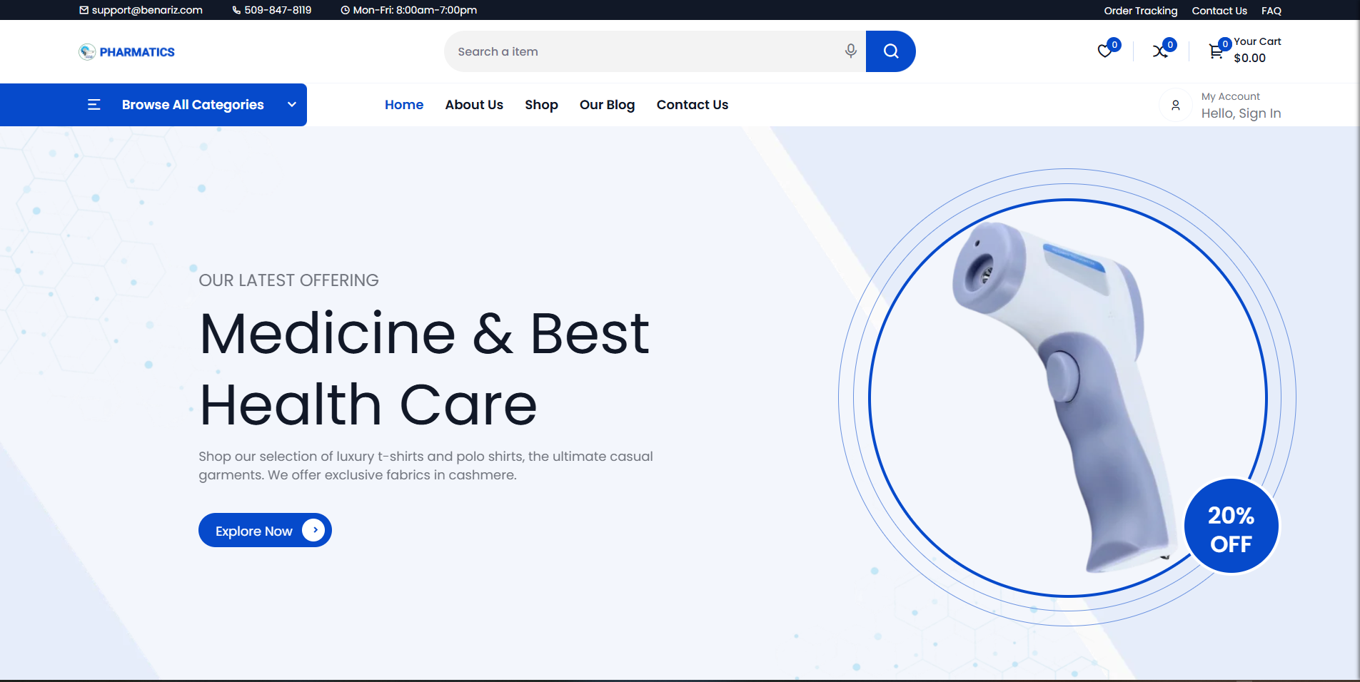 Medical Shop WordPress Theme